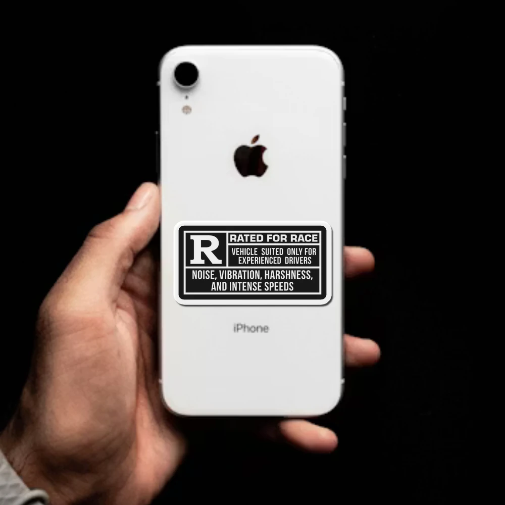 Rated Race Black White Racing Vehicle Suited Only