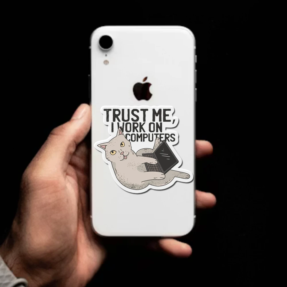 Commandez Stickers Chat Ordinateur Avec Portable Faites Moi