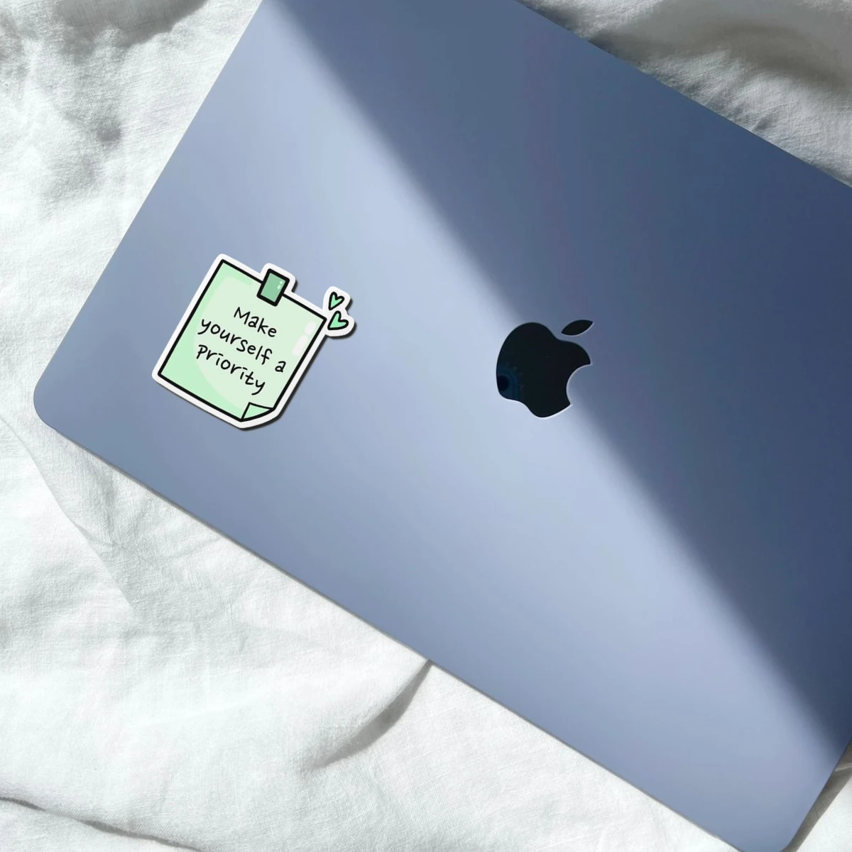 Make Yourself Priority Green Motivational Sticky Note Sticker
