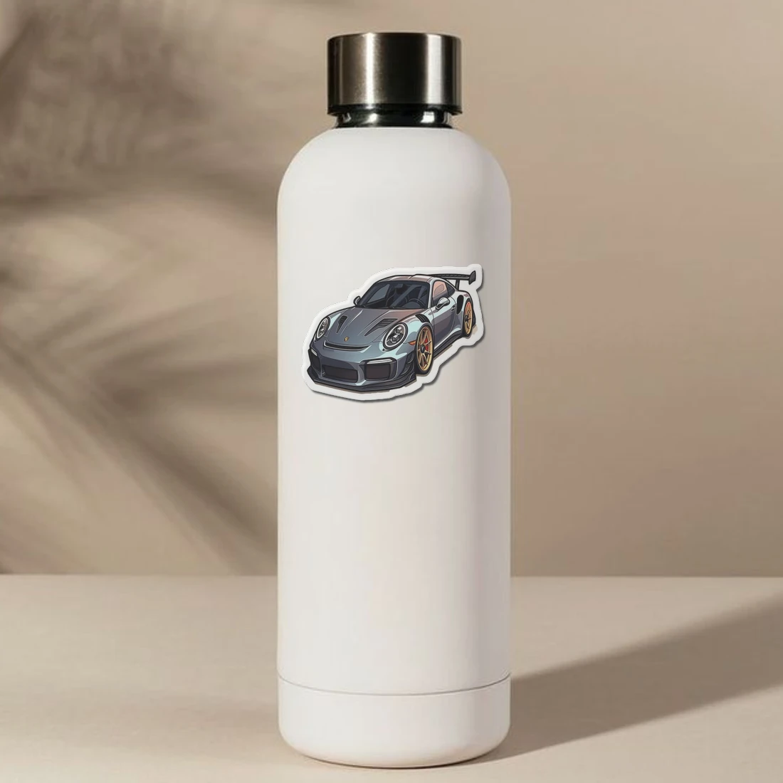 Car Porsche Silver Anime