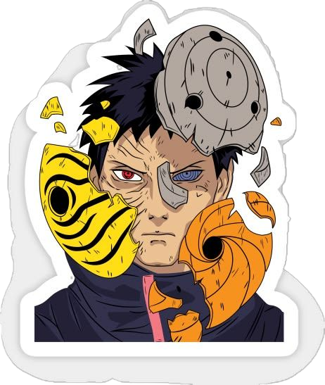 Obito Mask Anime Fanart Magnet Sticker