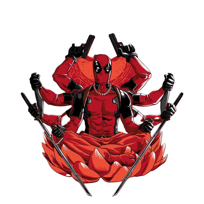 Deadpool Red Animated Cartoon