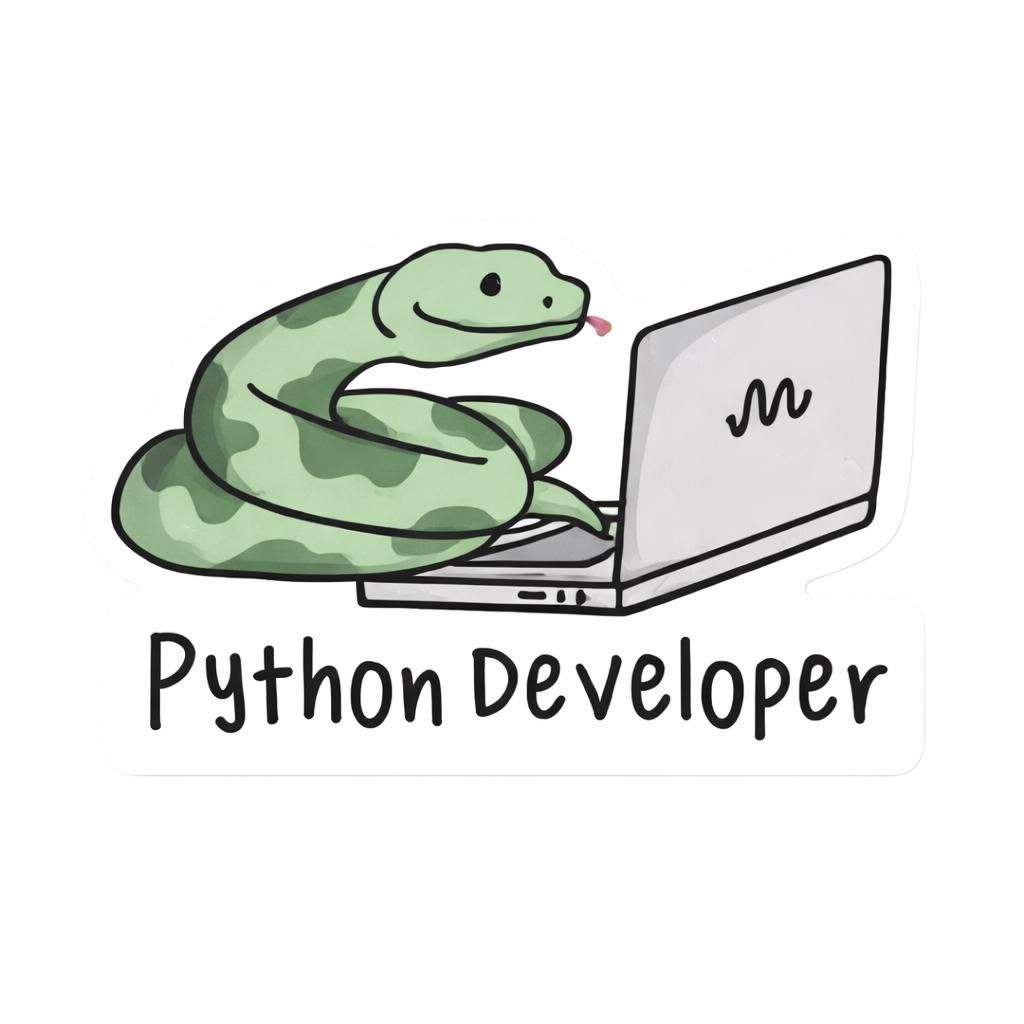 Python Developer Tech Pun Stickers