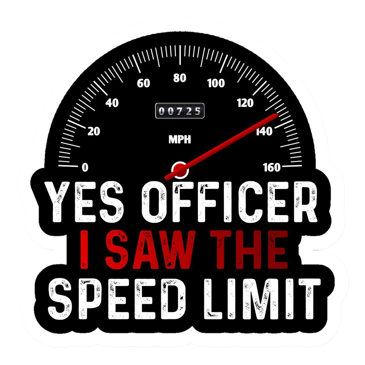 Funny Car Enthusiast Quote Yes Officer Saw Speed