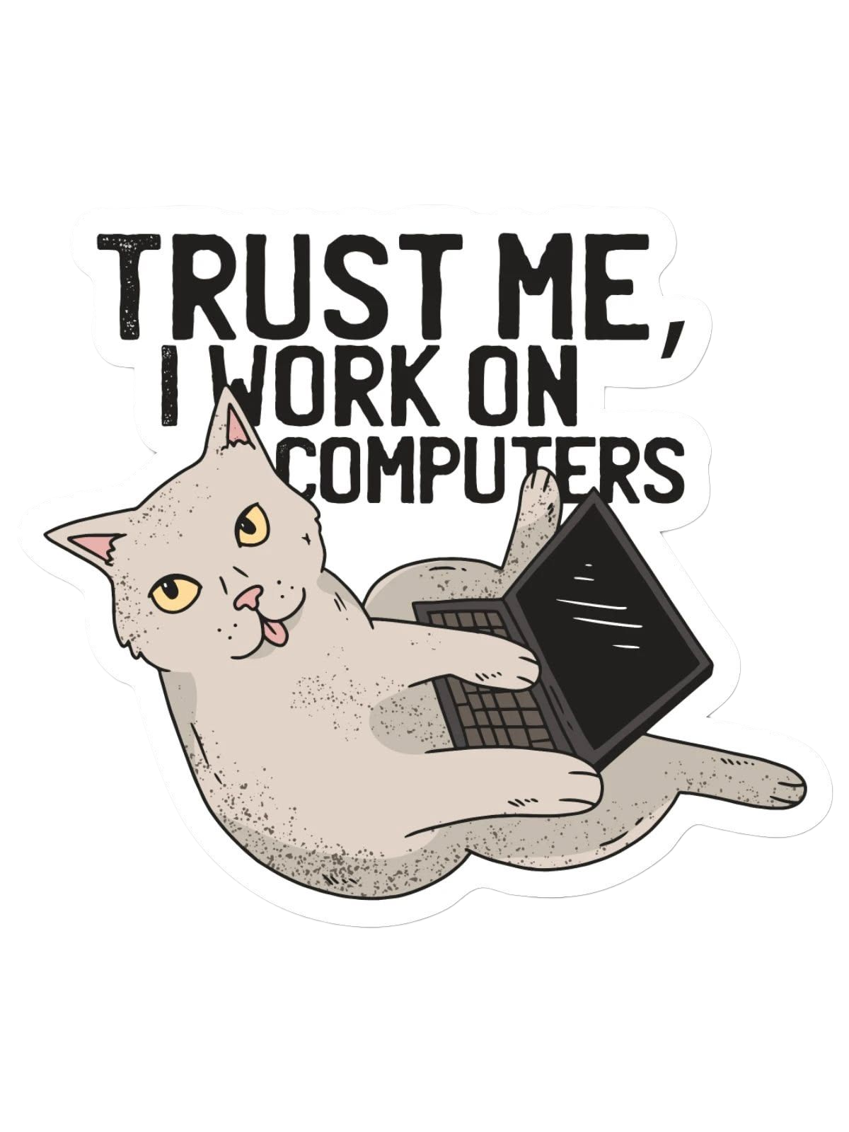 Commandez Stickers Chat Ordinateur Avec Portable Faites Moi