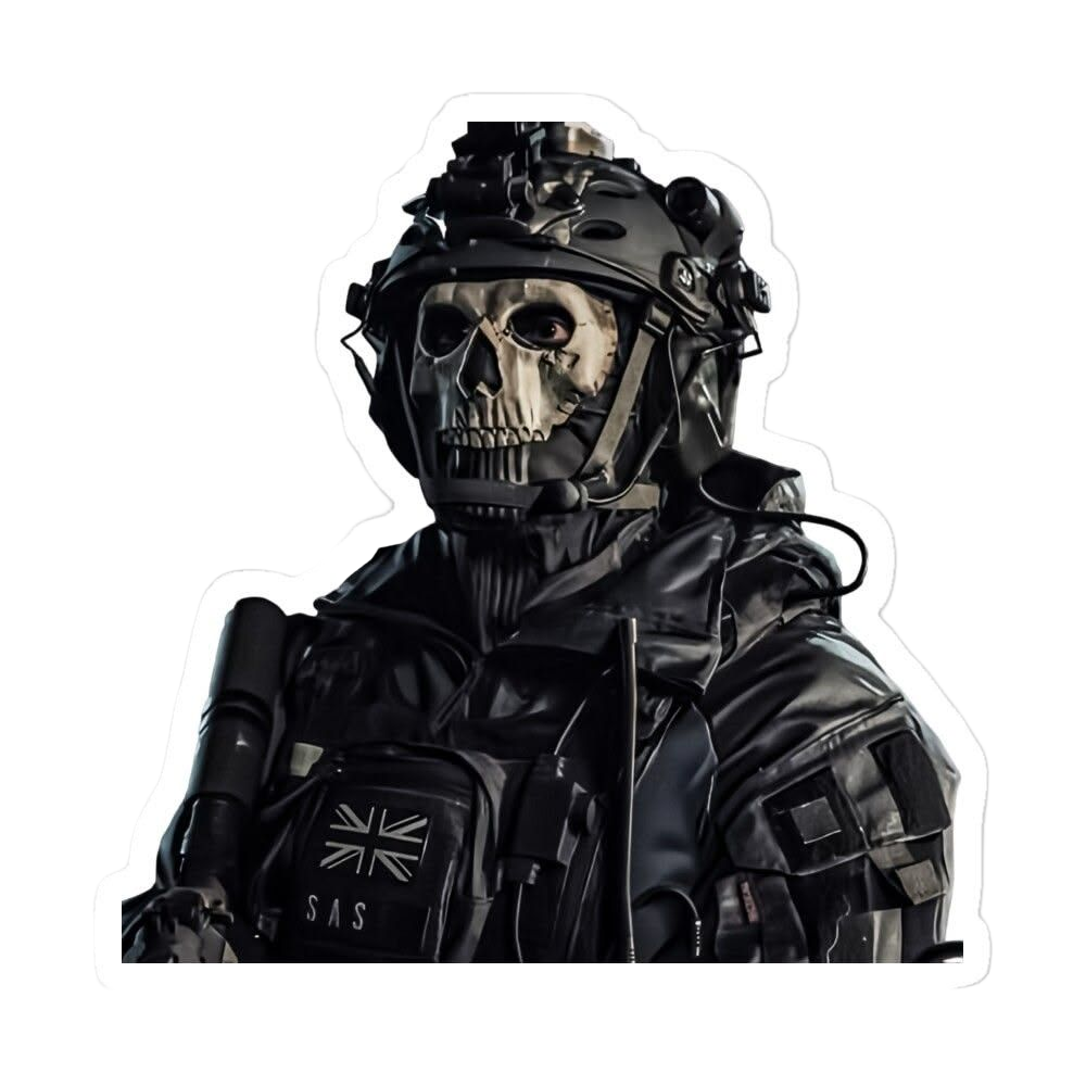 Laptop Gaming Combat Soldier Skull